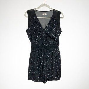 Silence + Noise Romper Womens Large Black White